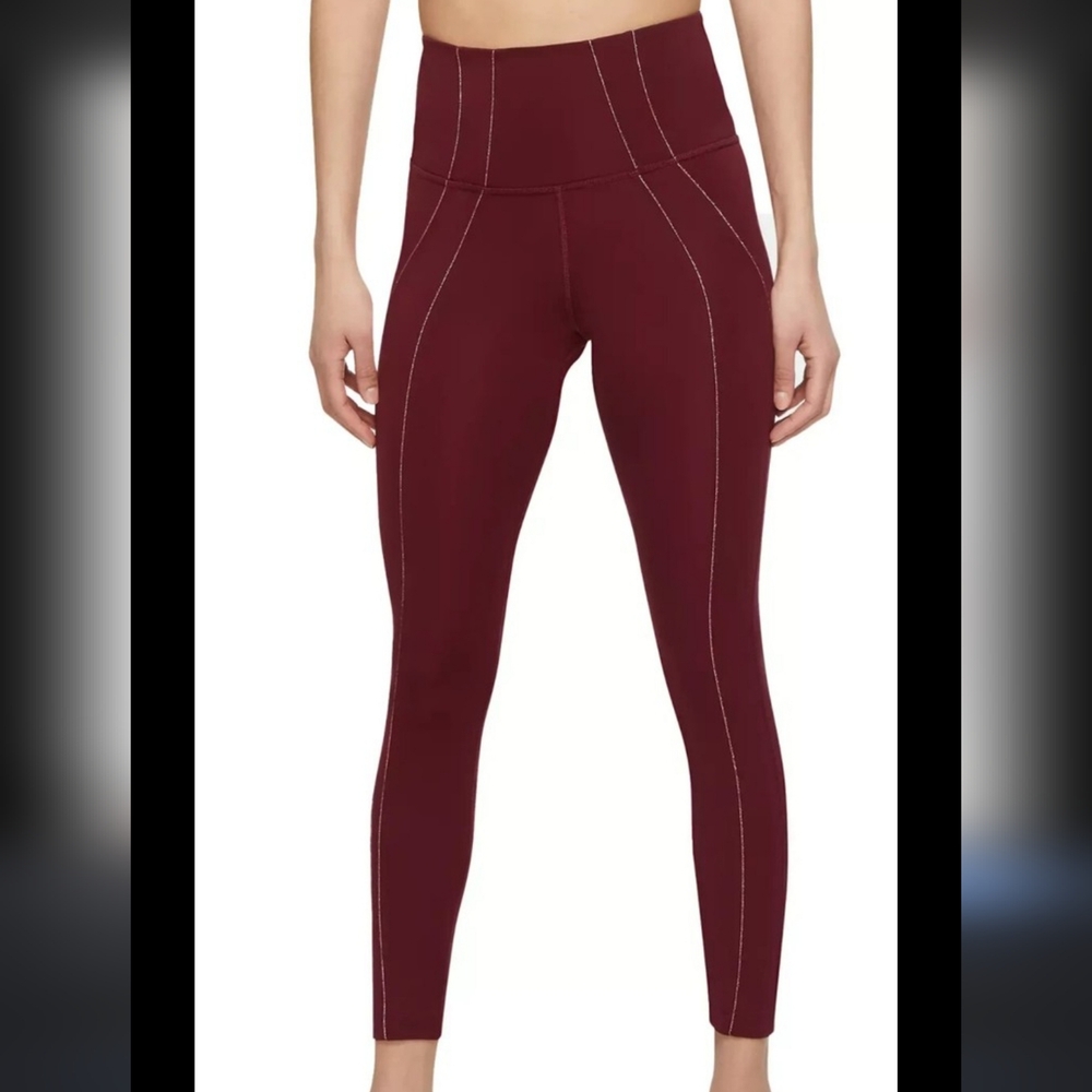 Nike Burgundy Yoga Leggings